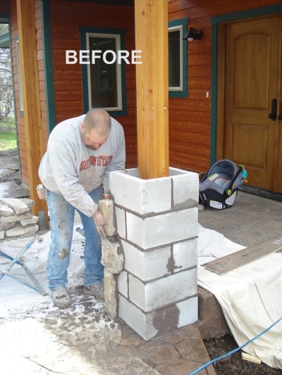 stone pillar medford oregon, block masons in medford oregon